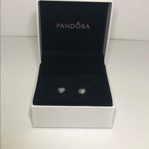 pandora heart stud earrings